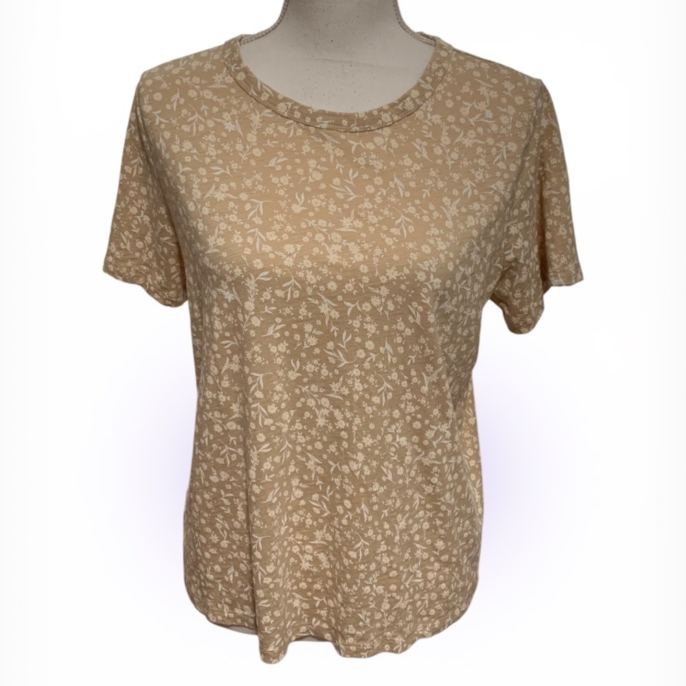 Old Navy Tan Floral Top